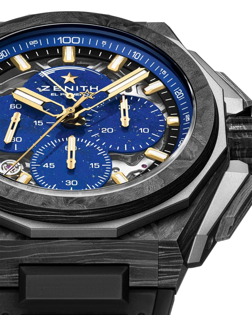 Cận cảnh mặt số đá thiên thanh của Zenith DEFY Extreme Lapis Lazuli II